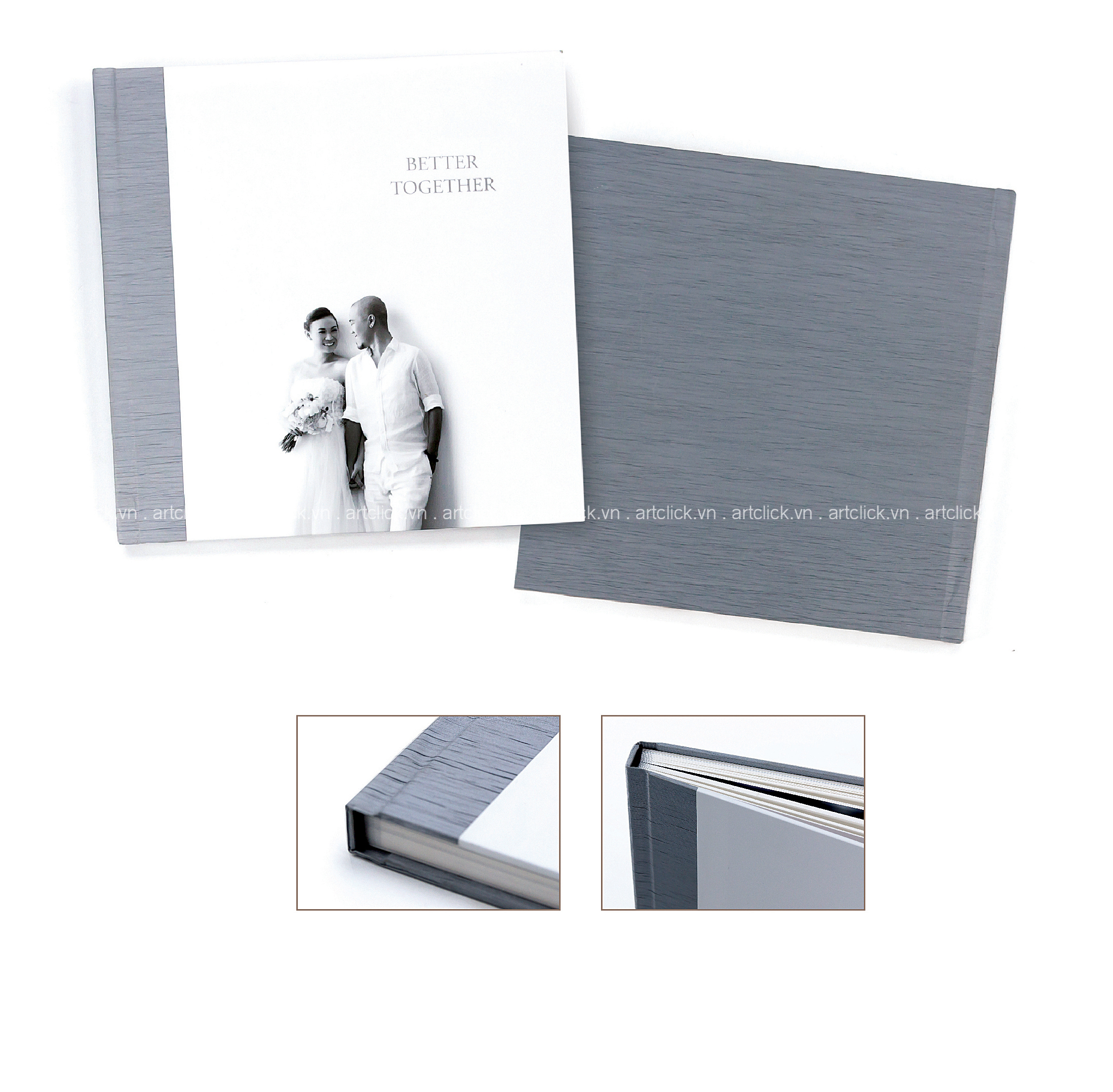 Bìa album cưới photobook hỗn hợp 